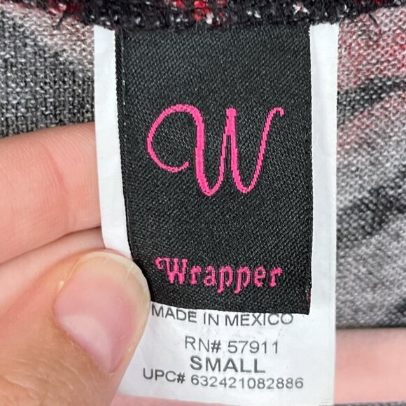 Wrapper Womens Cowl Neck Top Size S Abstract Eclectic Maximalist Artsy 90s Bold - Picture 6 of 7